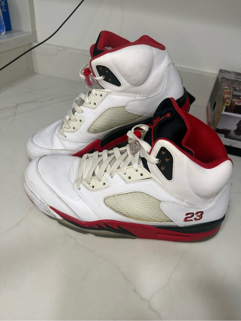 Air Jordan 5 Fire Red Black Tongue Men’s Size 13 Retro 2013